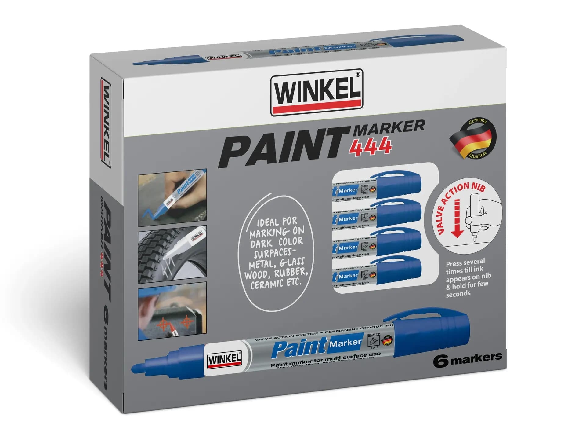 Paint Marker 6 Markers Mavi