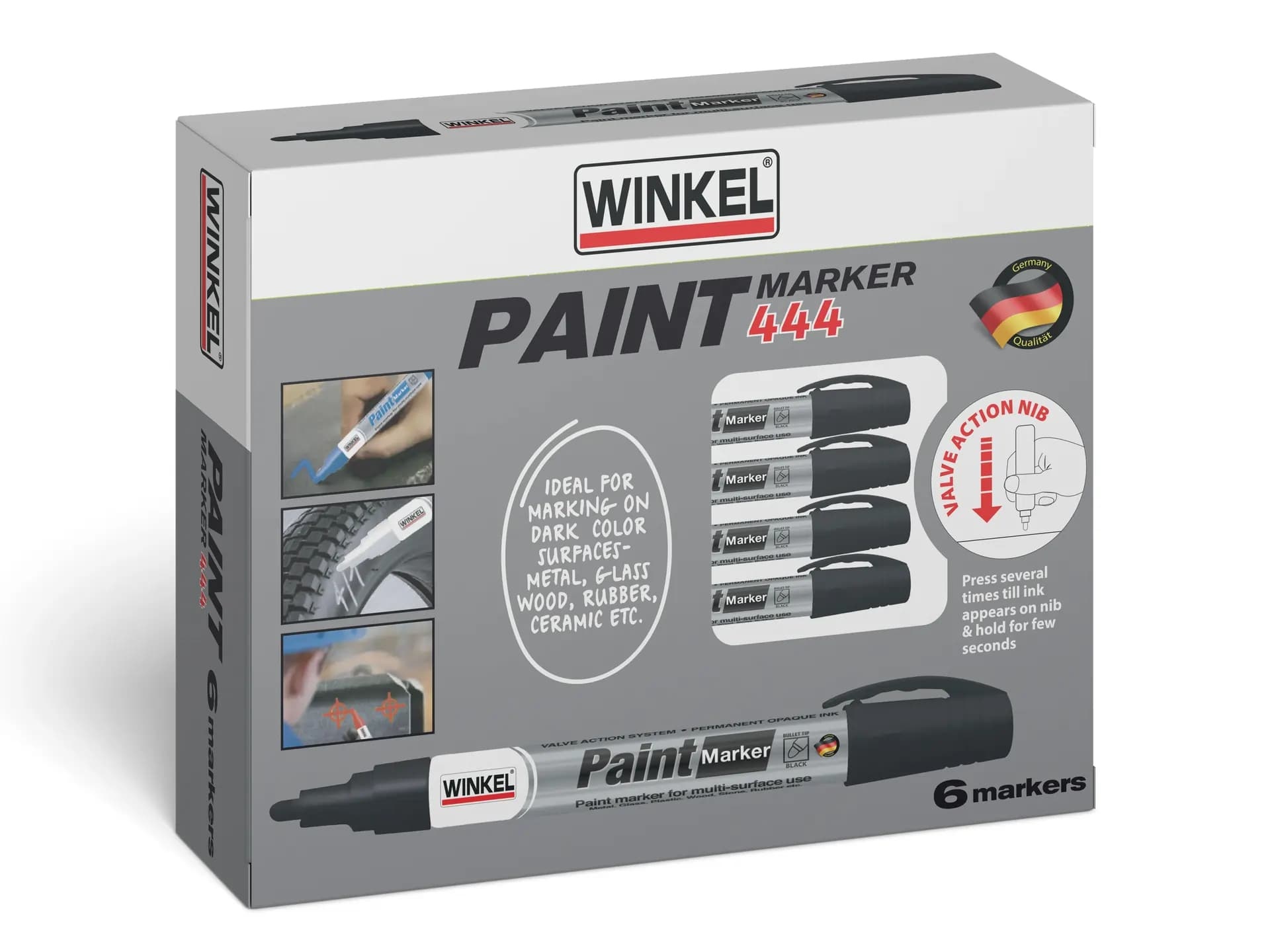 Paint Marker 6 Markers Siyah