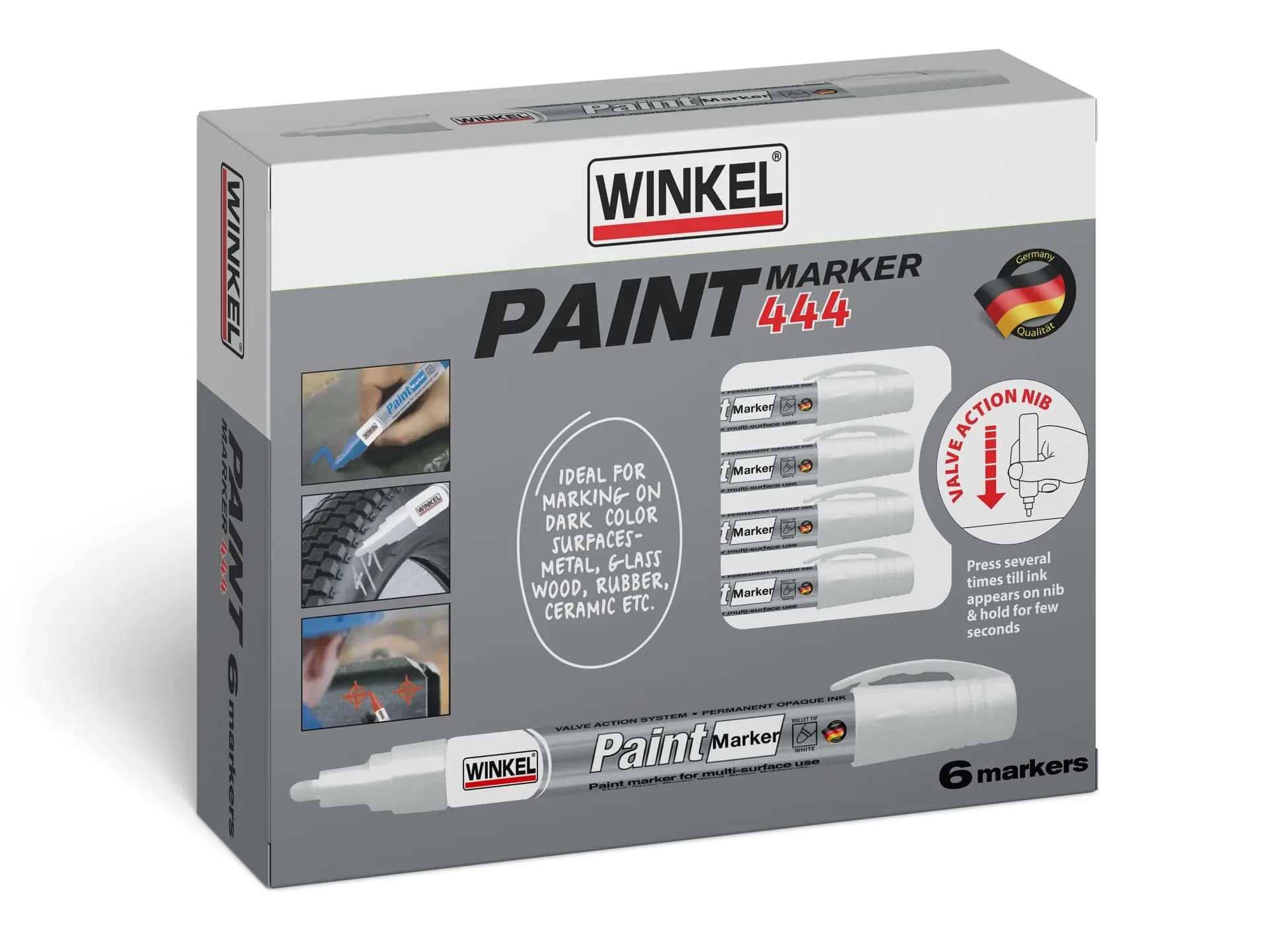 Paint Marker 6 Markers Beyaz