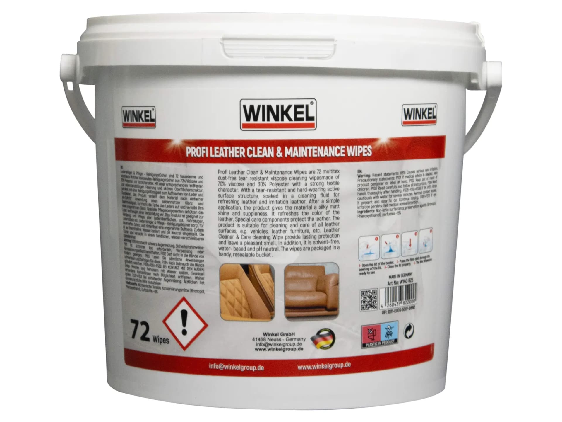 Profi Leather Clean&Maintenance Wipes 72 Wipes   