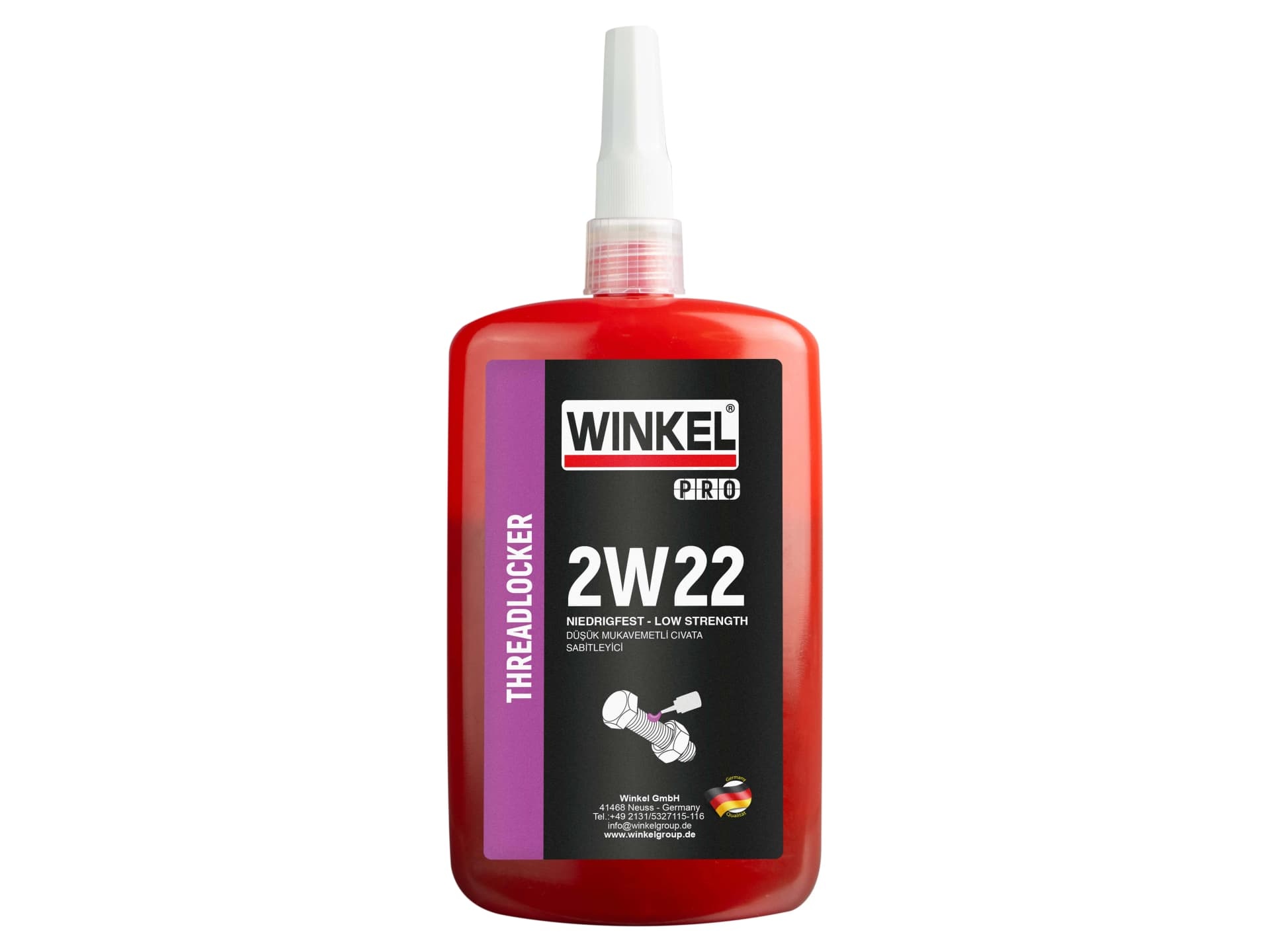 WINKEL PRO 2W22 Düşük Mukavemetli Cıvata Sabitleyici 250ML Mor