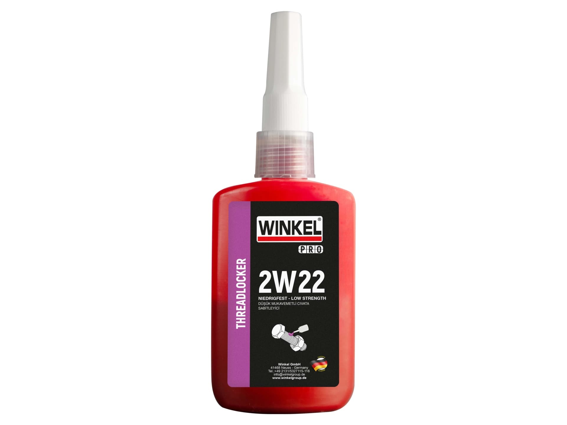 WINKEL PRO 2W22 Düşük Mukavemetli Cıvata Sabitleyici 50ML Mor