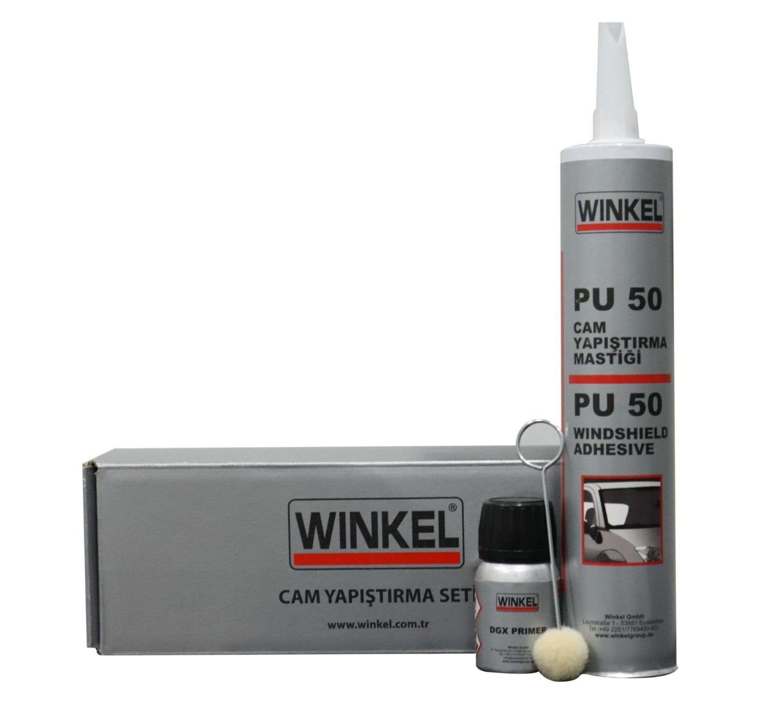 Oto Cam Yapıştırma Mastiği Set Siyah